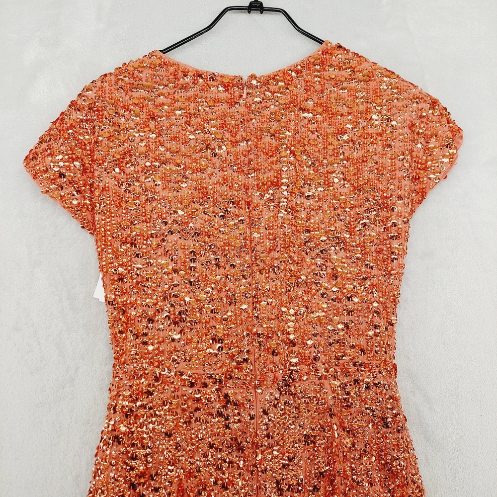 New Mac Duggal Sequin Faux Wrap Cocktail Dress Z55 - Picture 6 of 9